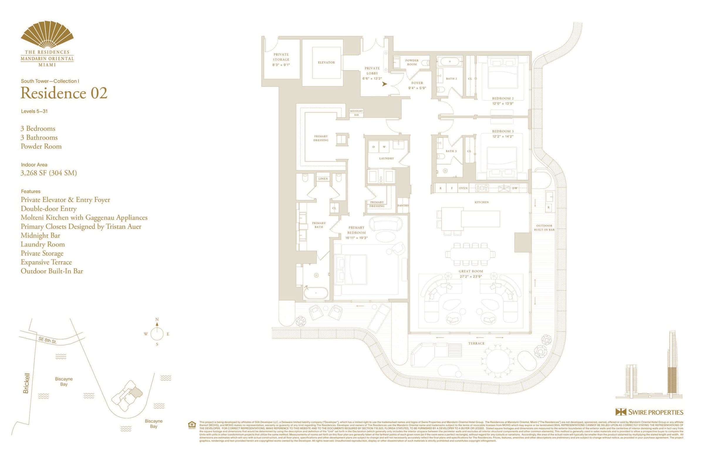 Mandarin Oriental Residences — Floor Plan — Page 1