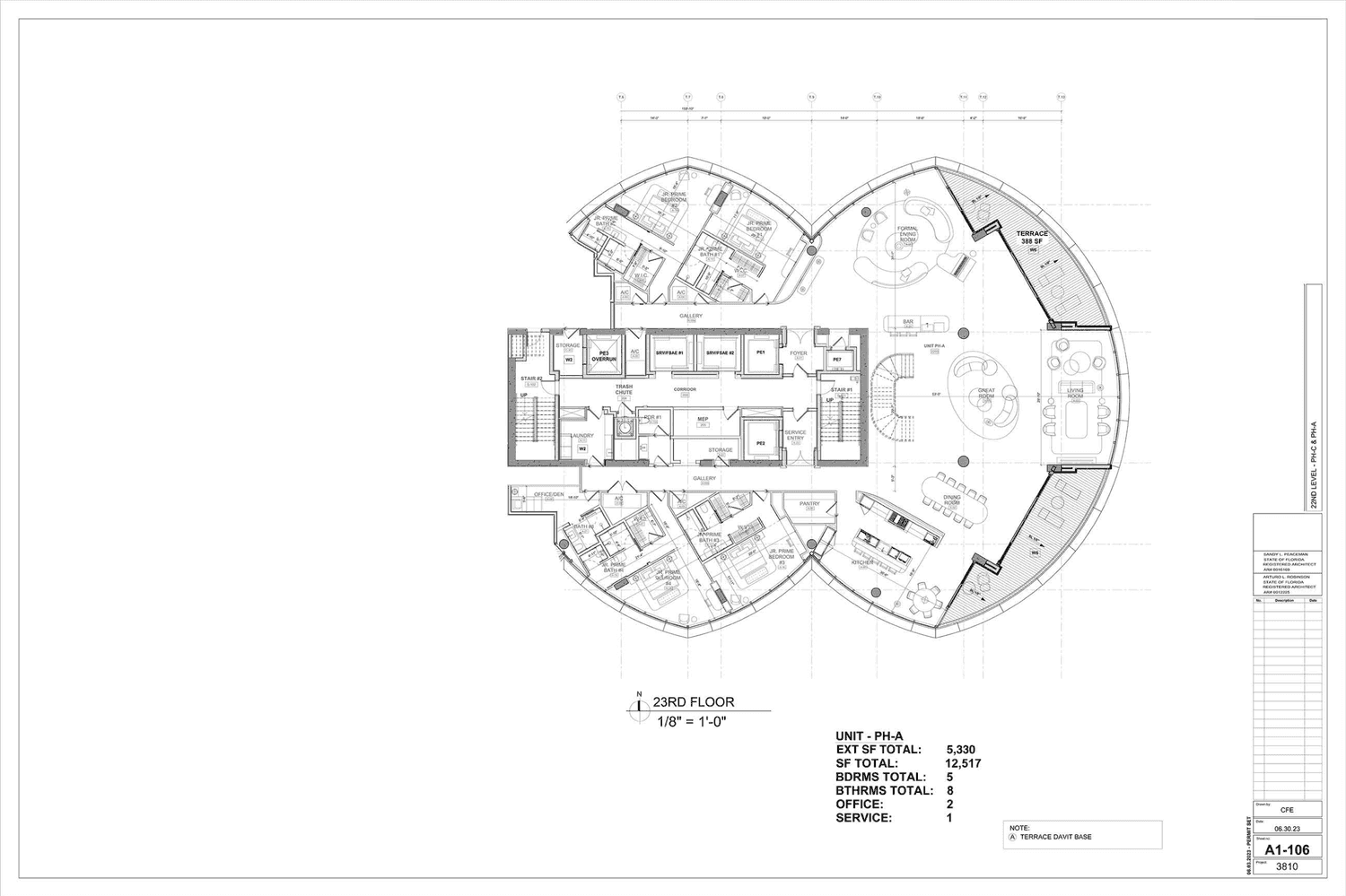 Rivage Residences — Penthouse A · 5 Bedrooms, 8 Bathrooms · 12,517 sq ft total